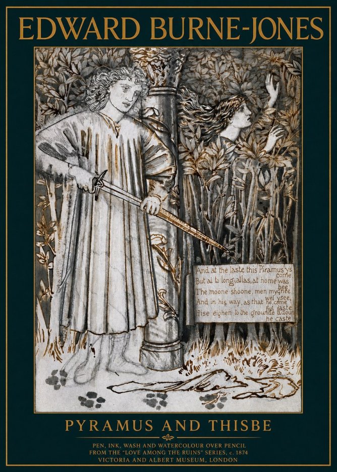 Edward Burne-Jones Pyramus and Thisbe No2 - Plakat