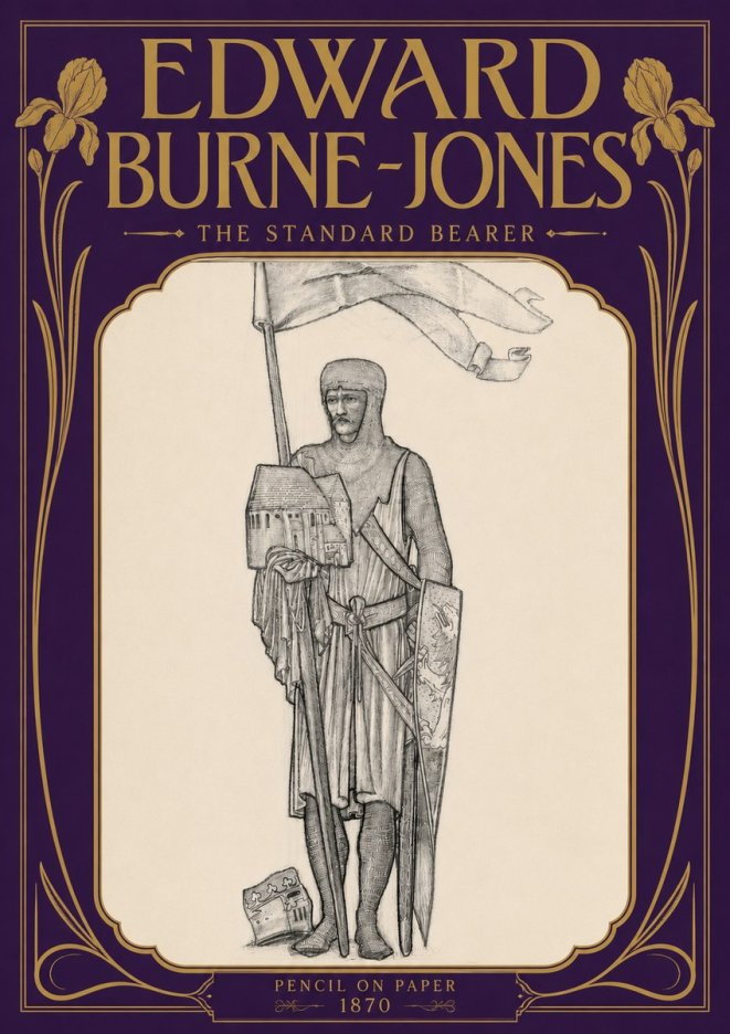 Edward Burne-Jones The Standard Bearer No5 - Plakat