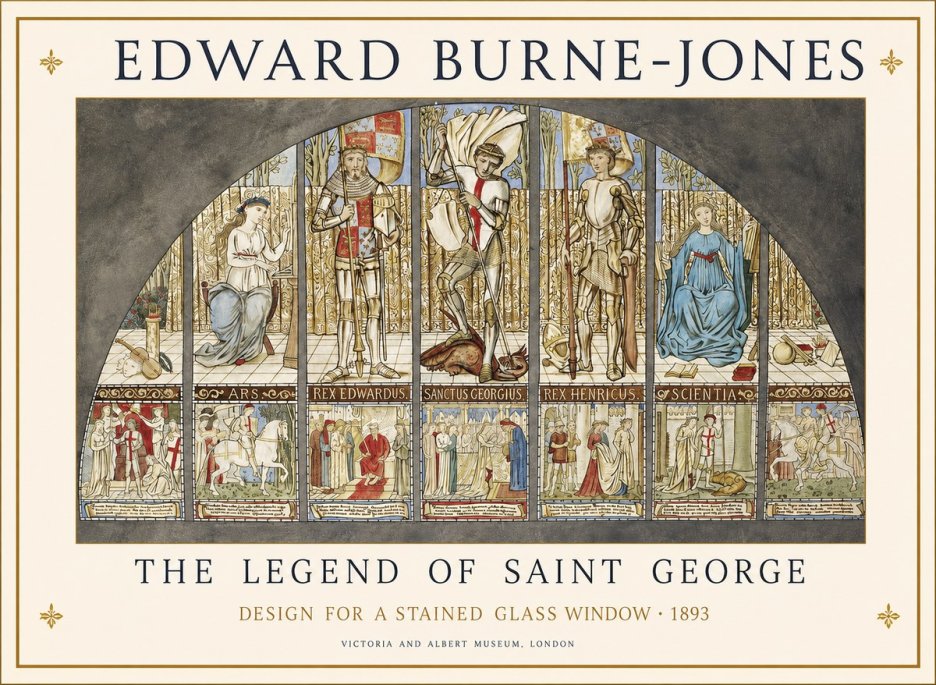 Edward Burne-Jones The Legend of Saint George No1 - Plakat