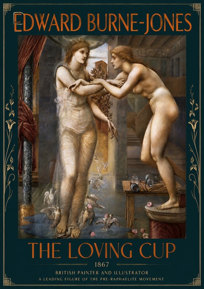 Edward Burne-Jones The Loving Cup No5 - Plakat