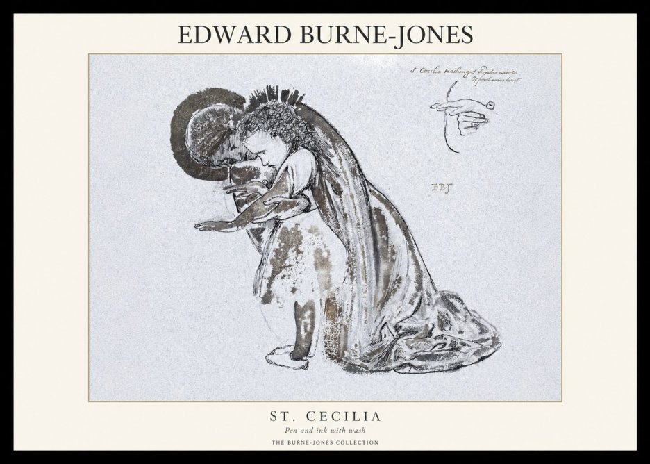 Edward Burne-Jones St. Cecilia No1 - Plakat