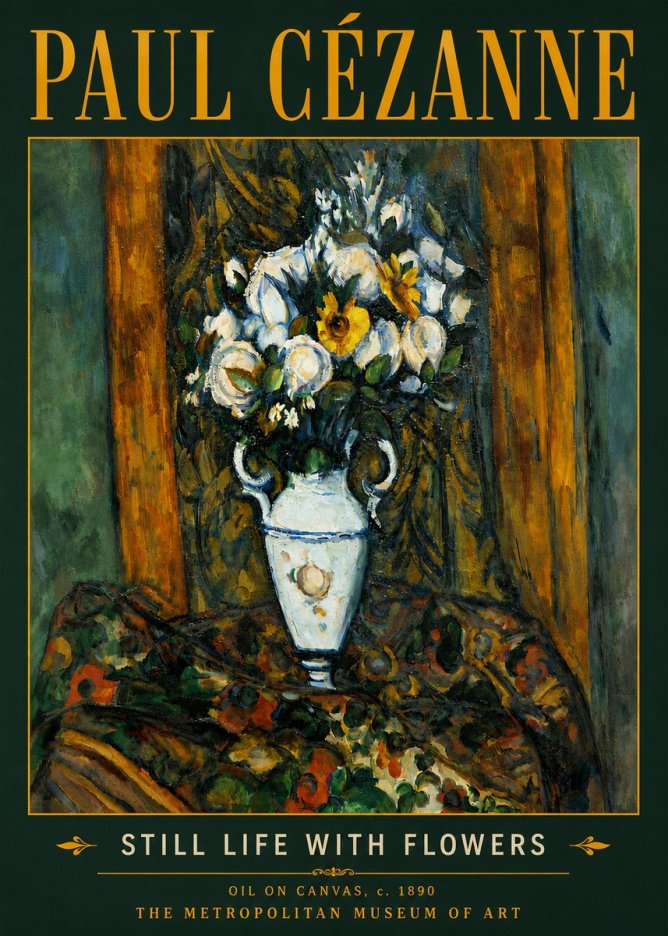 Paul Cézanne Still Life with Flowers No6 - Plakat