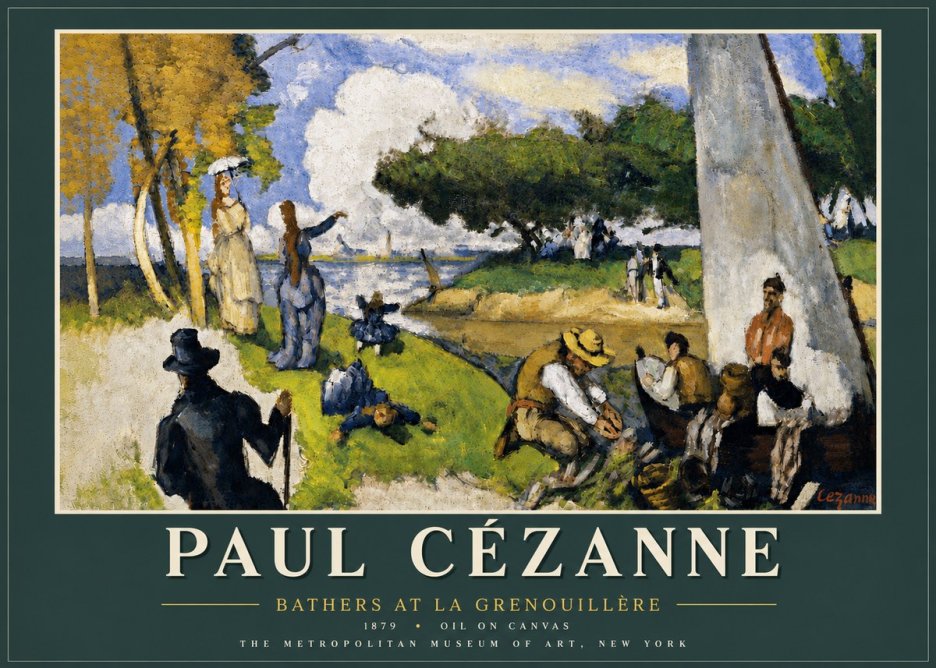 Paul Cézanne Bathers at La Grenouillère No5 - Plakat