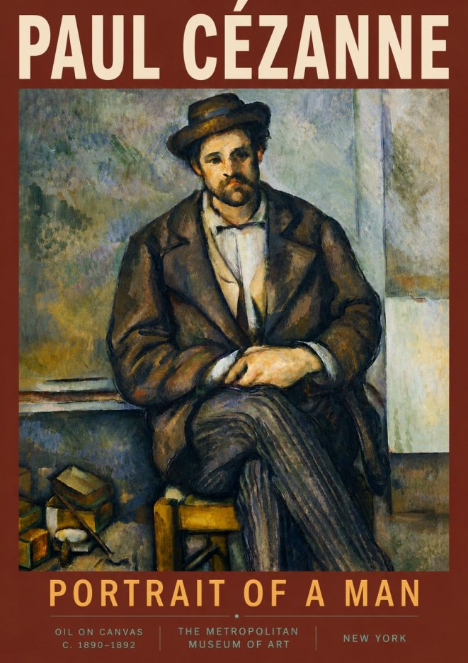 Paul Cézanne Portrait of a Man III No6 - Plakat