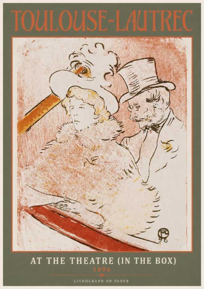 Toulouse-Lautrec At the Theatre (in the Box) No2 - Plakat