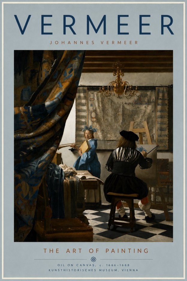 Vermeer The Art of Painting No5 - Plakat