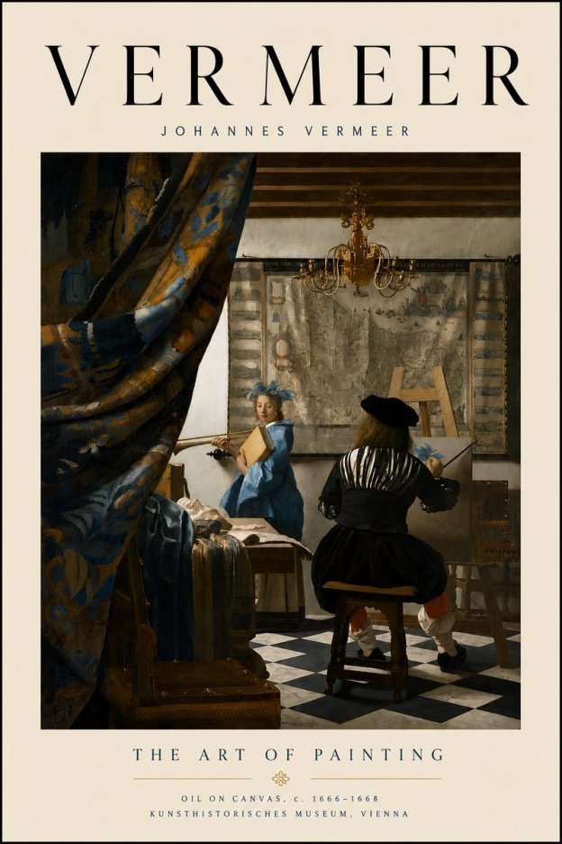 Vermeer The Art of Painting No6 - Plakat