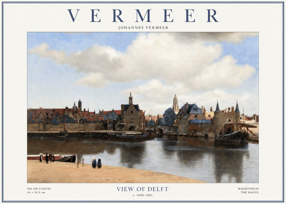 Vermeer View of Delft No2 - Plakat
