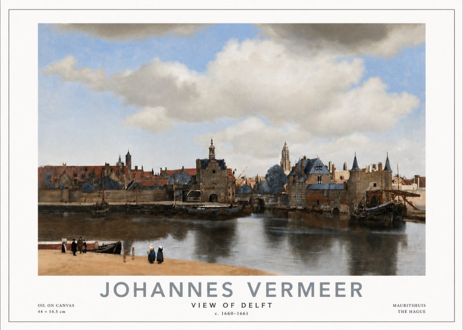 Vermeer View of Delft No5 - Plakat