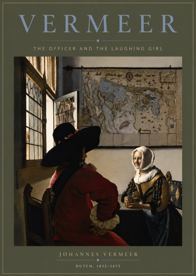 Vermeer The Officer and the Laughing Girl No6 - Plakat