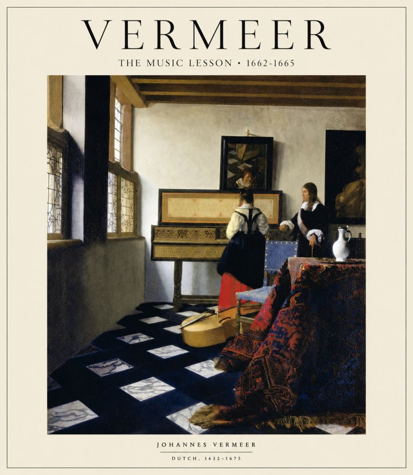 Vermeer The Music Lesson No1 - Plakat