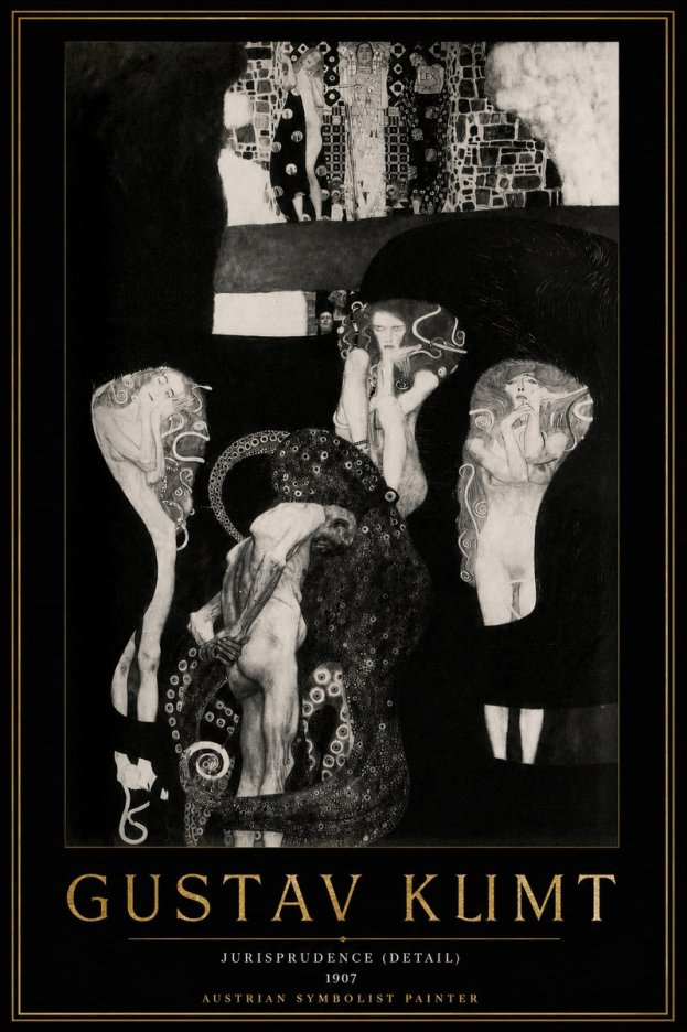 Klimt Jurisprudence (Detail) No2 - Plakat