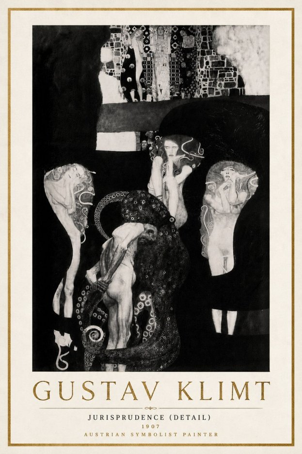 Klimt Jurisprudence (Detail) No6 - Plakat