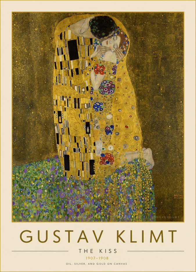 Klimt The Kiss No2 - Plakat