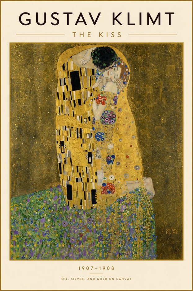 Klimt The Kiss No5 - Plakat