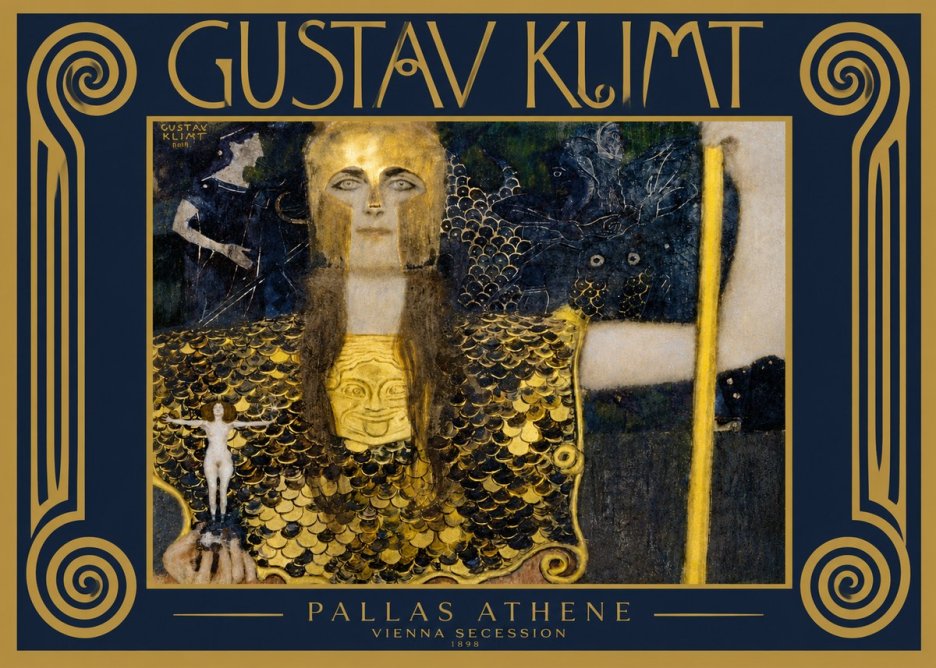 Klimt Pallas Athene No5 - Plakat