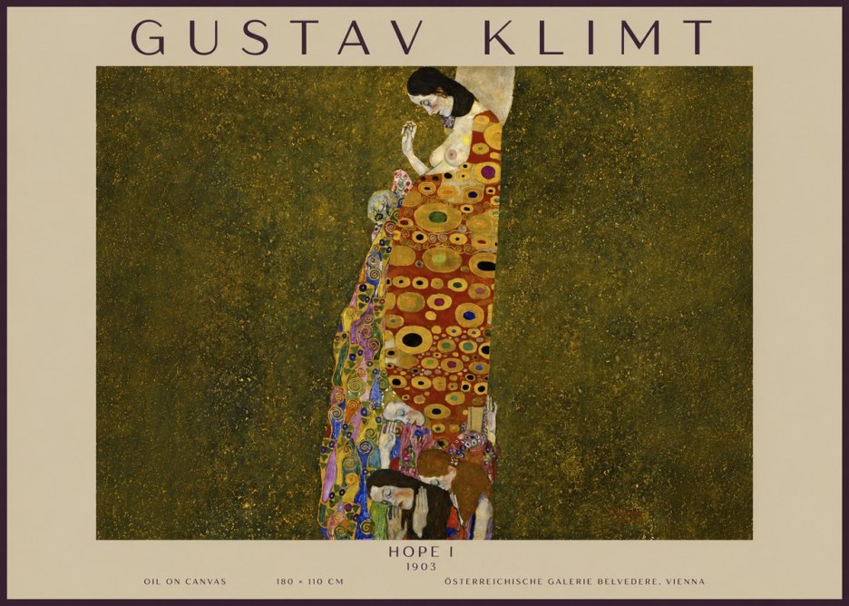 Klimt Hope I No5 - Plakat