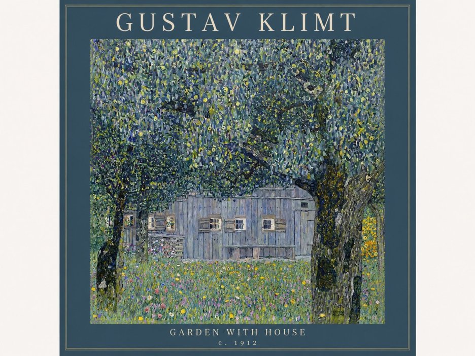 Klimt Garden with House No2 - Plakat