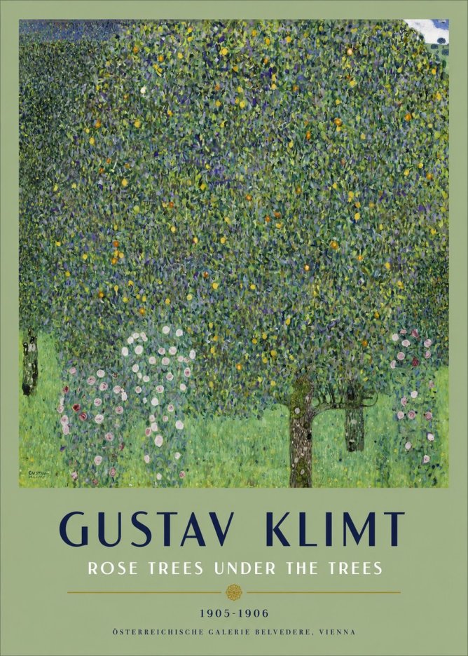 Klimt Rose Trees Under the Trees No2 - Plakat