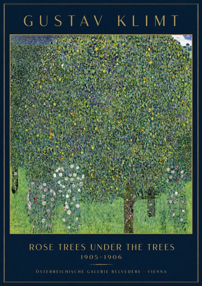 Klimt Rose Trees Under the Trees No3 - Plakat