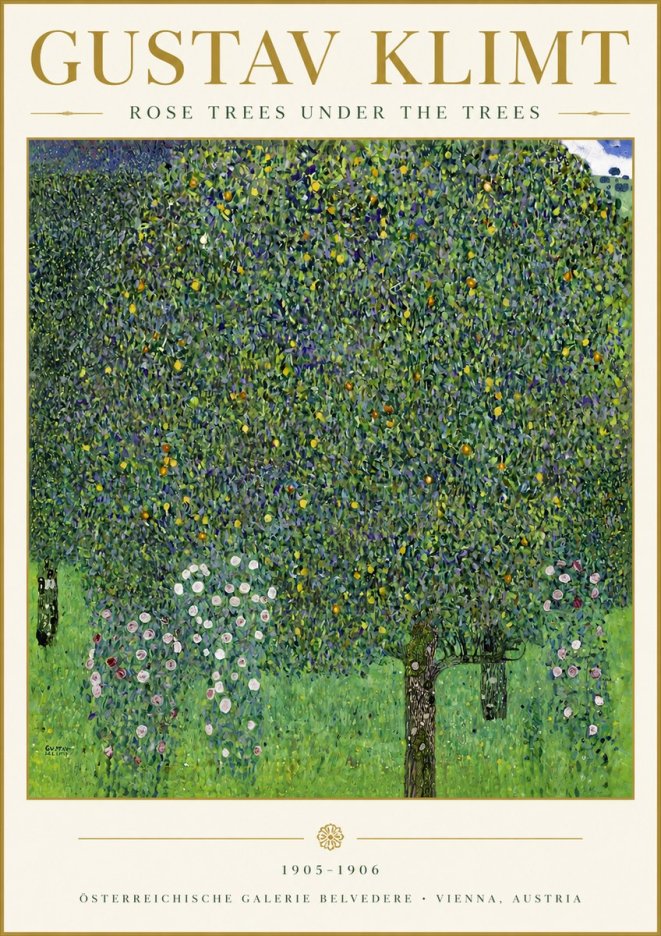 Klimt Rose Trees Under the Trees No5 - Plakat