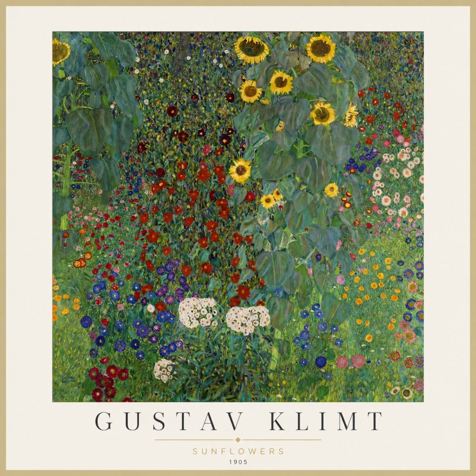 Klimt Sunflowers No1 - Plakat