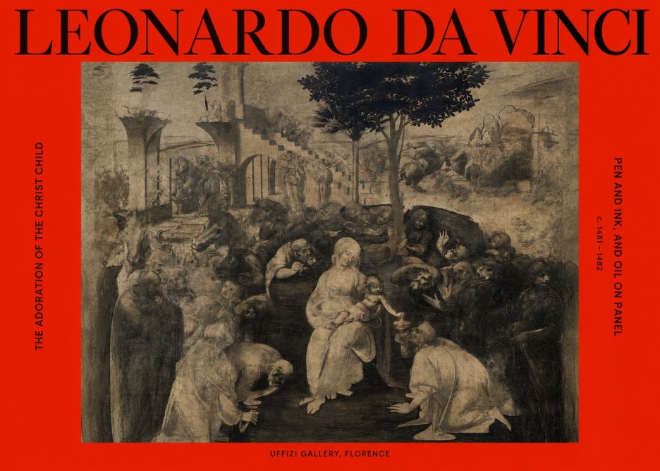 Leonardo da Vinci The Adoration of the Magi No6 - Plakat