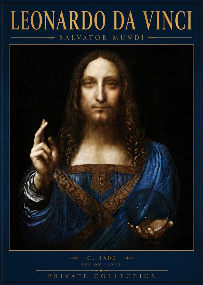 Leonardo da Vinci Salvator Mundi No6 - Plakat