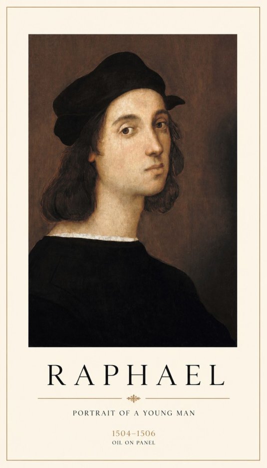 Raphael Portrait of a Young Man No1 - Plakat
