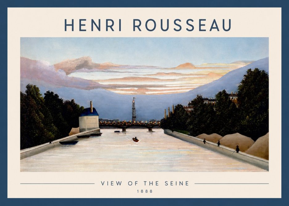 Rousseau View of the Seine No2 - Plakat