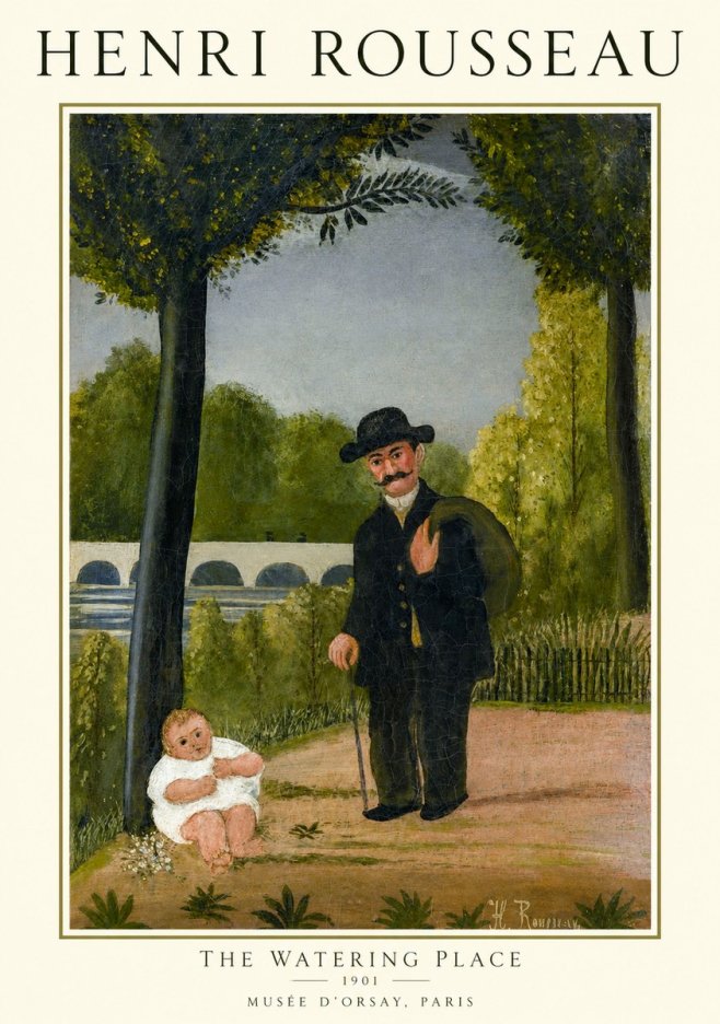 Rousseau The Watering Place No1 - Plakat