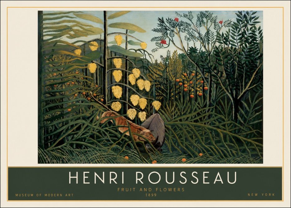 Rousseau Fruit and Flowers No2 - Plakat