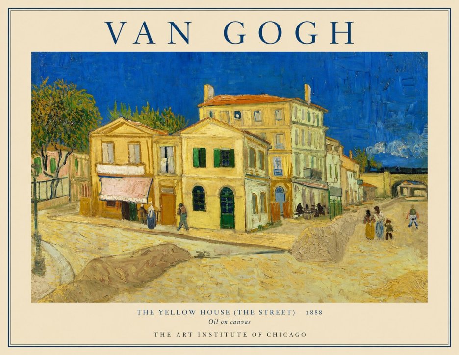 Van Gogh The Yellow House (the Street) No1 - Plakat