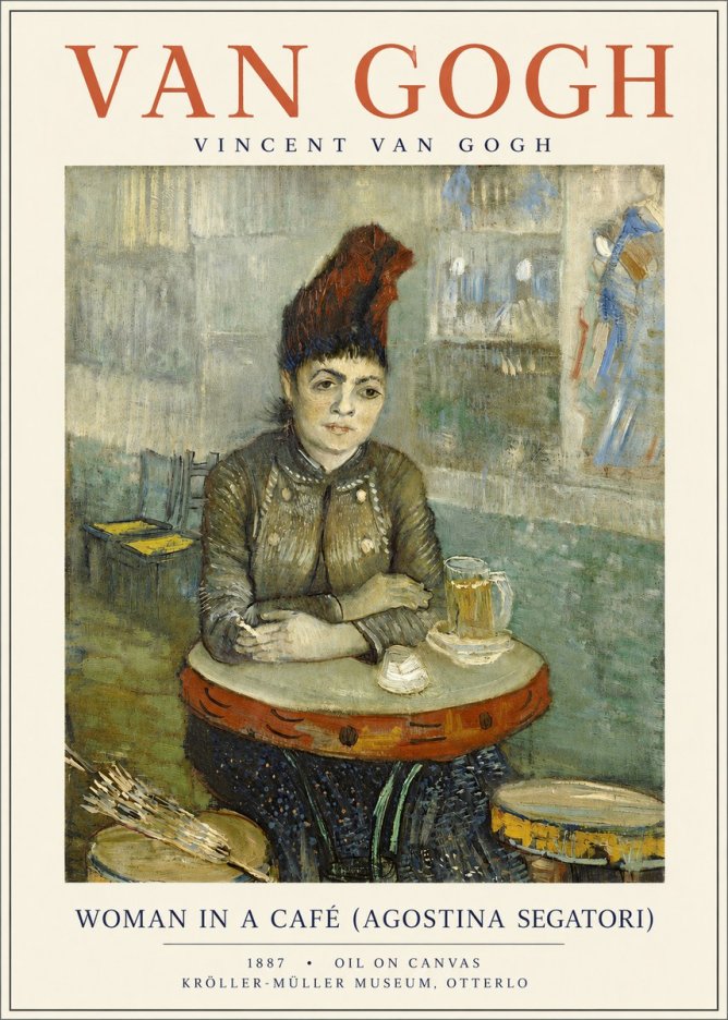 Van Gogh Woman in a Café (Agostina Segatori) No3 - Plakat
