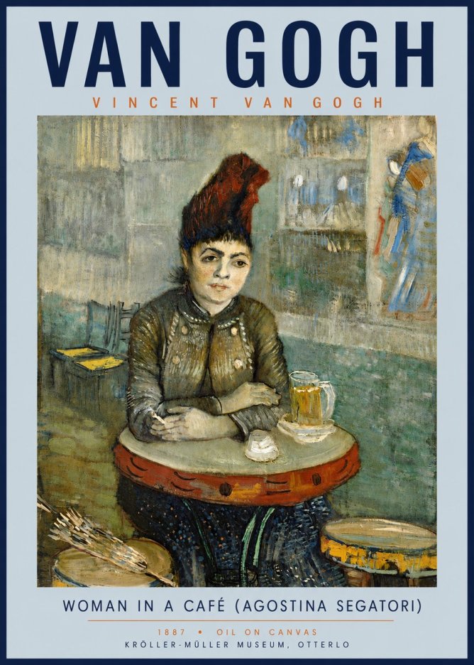 Van Gogh Woman in a Café (Agostina Segatori) No4 - Plakat