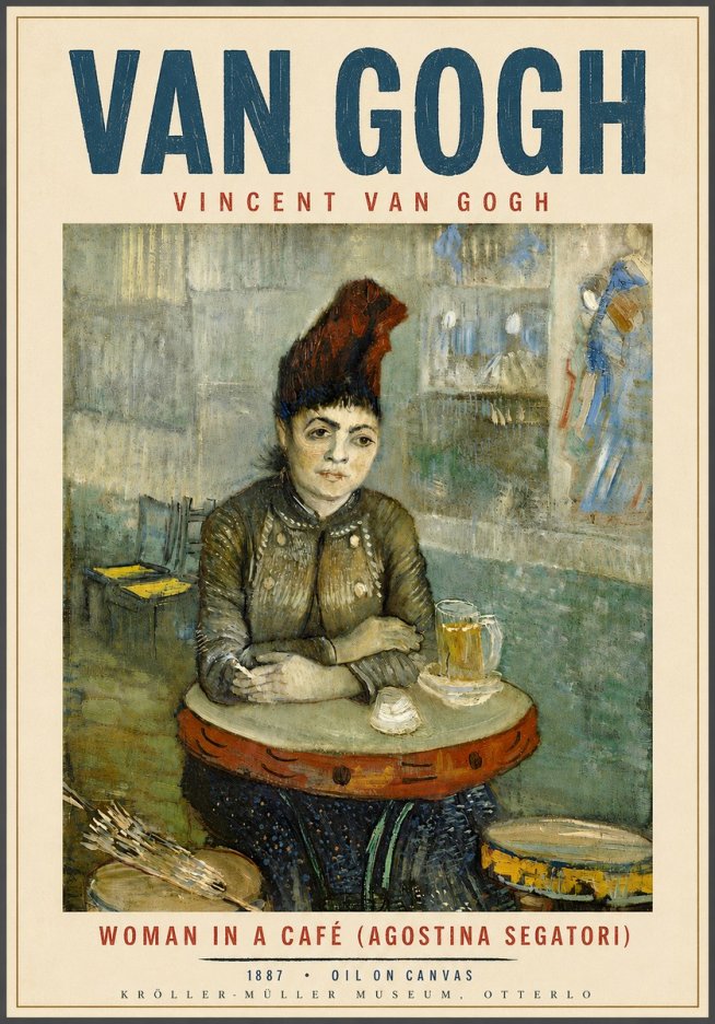 Van Gogh Woman in a Café (Agostina Segatori) No6 - Plakat