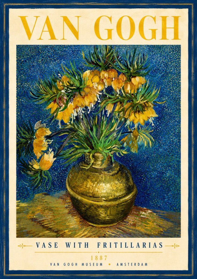 Van Gogh Vase with Fritillarias No3 - Plakat