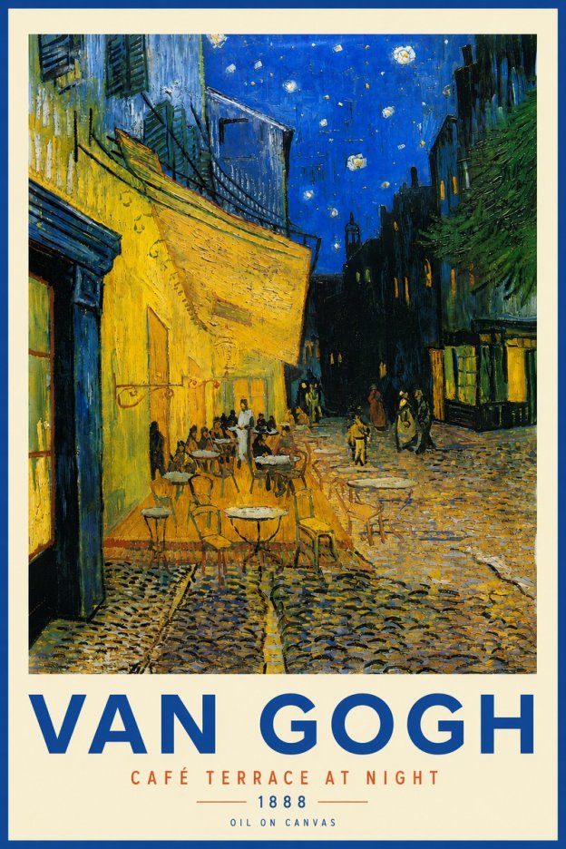Van Gogh Café Terrace at Night No4 - Plakat