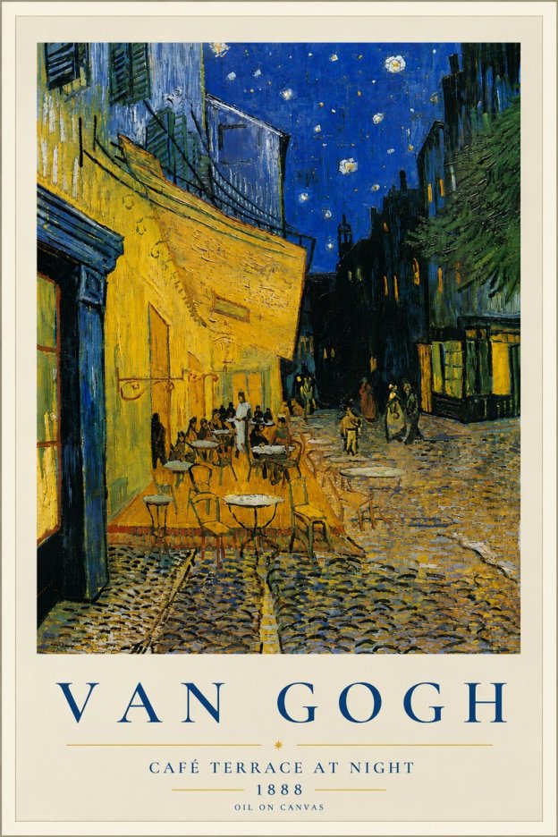 Van Gogh Café Terrace at Night No5 - Plakat