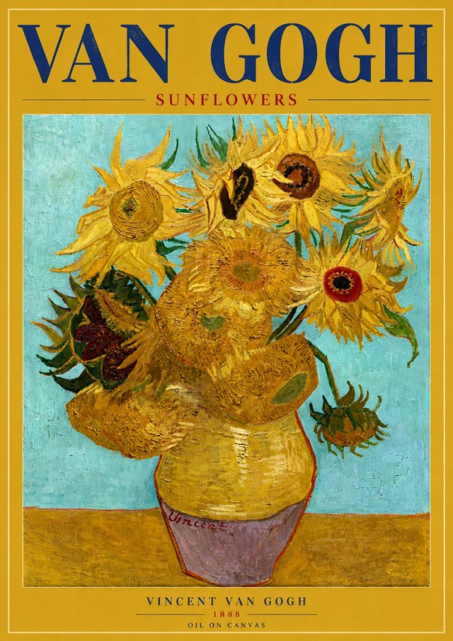 Van Gogh Sunflowers I No6 - Plakat