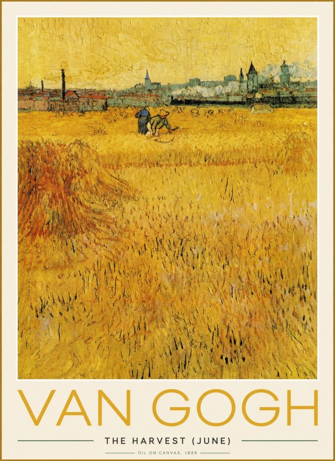 Van Gogh The Harvest (June) No2 - Plakat