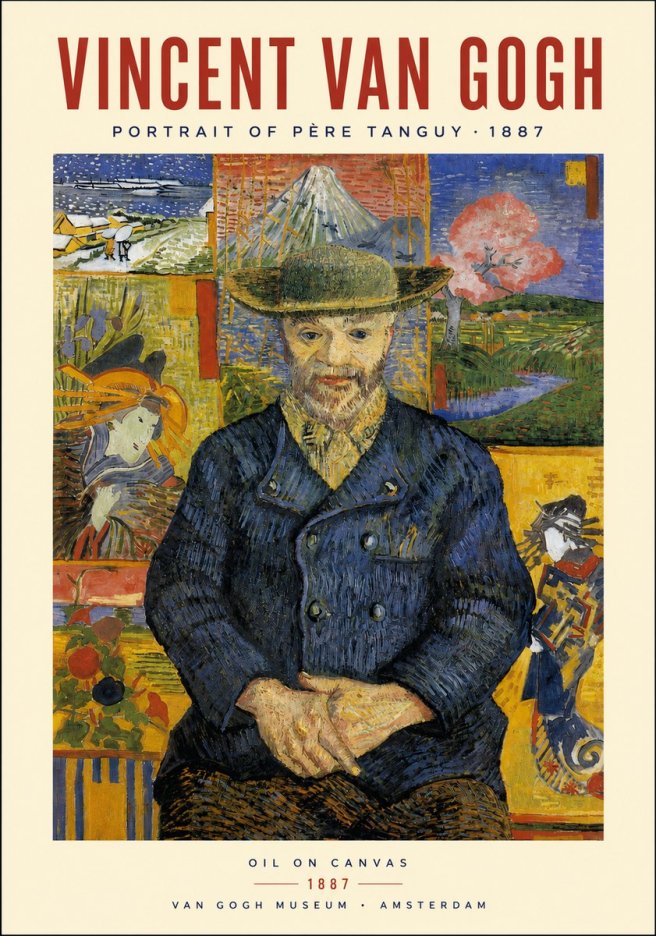 Van Gogh Portrait of Père Tanguy I No3 - Plakat