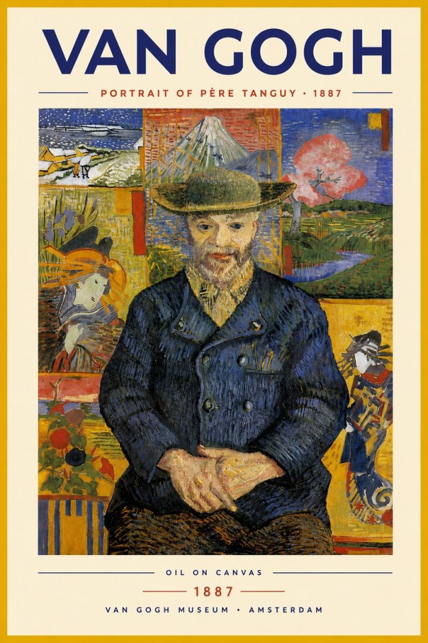 Van Gogh Portrait of Père Tanguy I No5 - Plakat