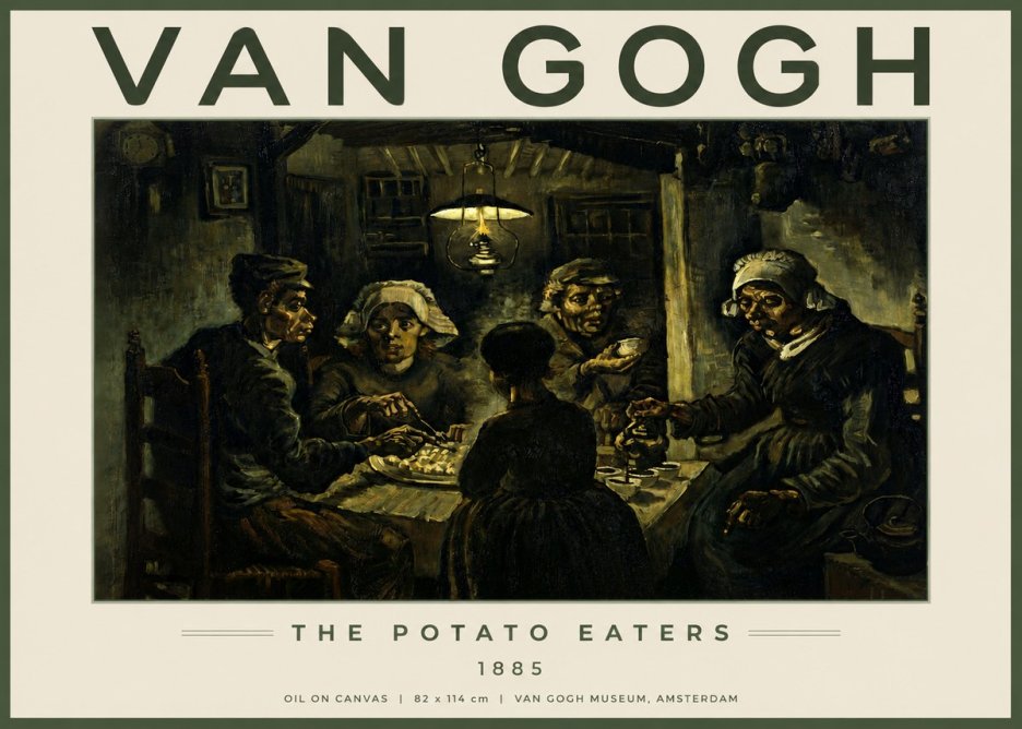 Van Gogh The Potato Eaters II No3 - Plakat