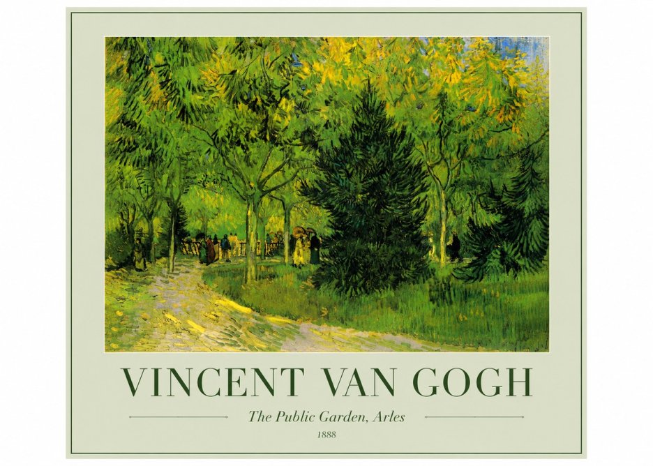 Van Gogh The Public Garden, Arles No3 - Plakat