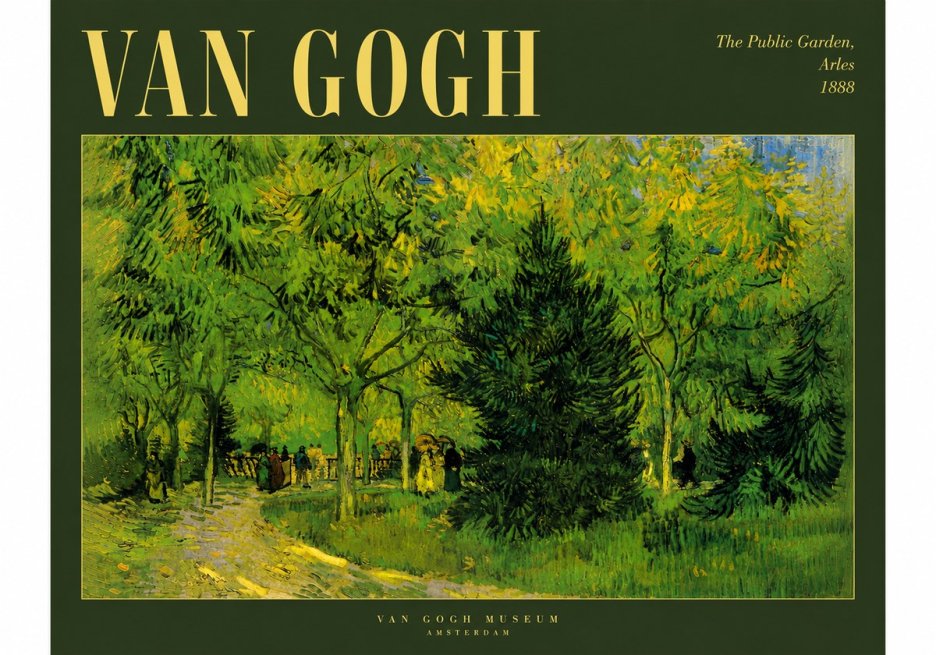 Van Gogh The Public Garden, Arles No5 - Plakat