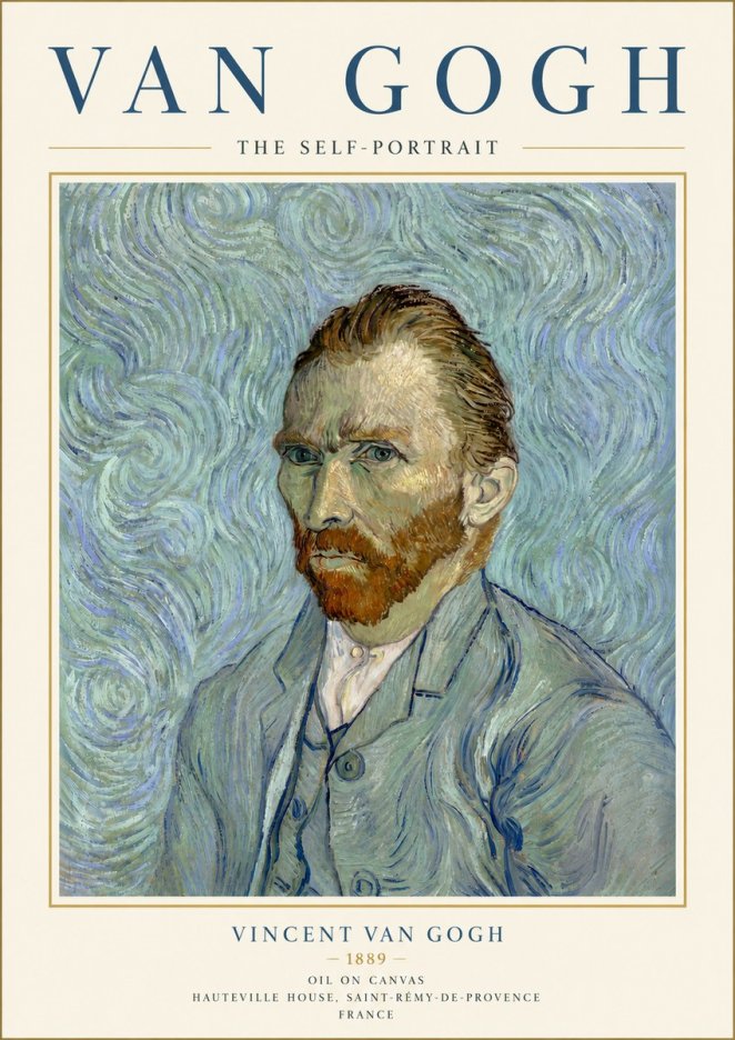 Van Gogh The Self-portrait No6 - Plakat