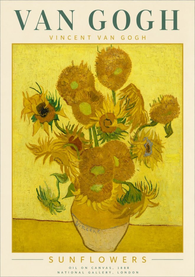 Van Gogh Sunflowers III No6 - Plakat