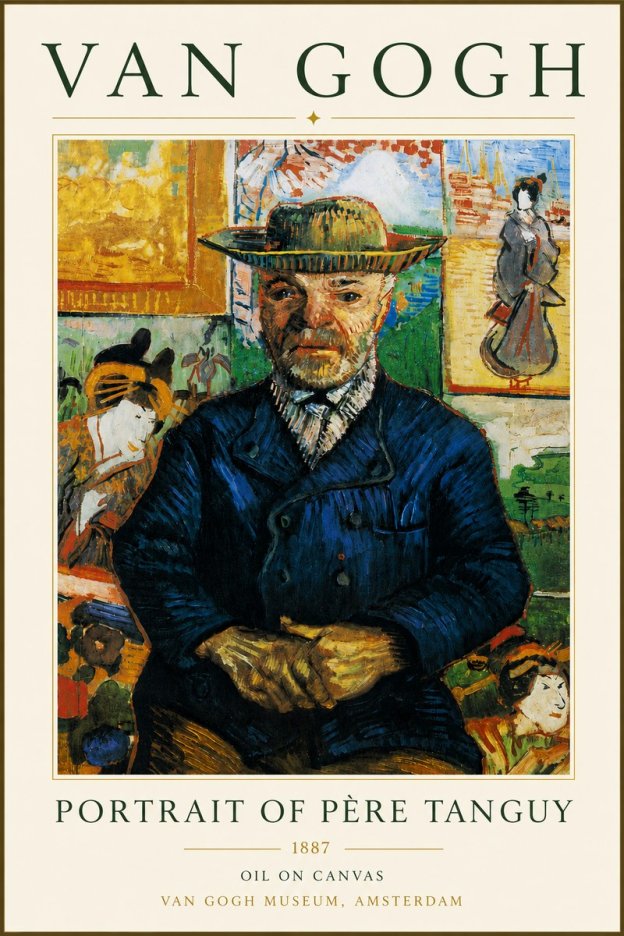 Van Gogh Portrait of Père Tanguy II No4 - Plakat