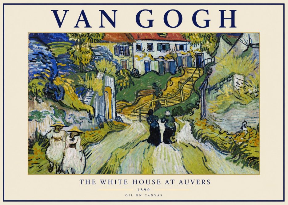 Van Gogh The White House at Auvers No3 - Plakat